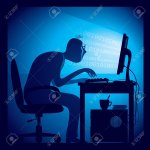 Dark room computer nerd