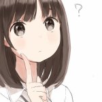 Confused anime girl
