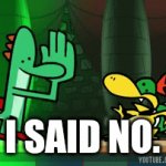 Yoshi XVI (Yoshi Slap 2) | I SAID NO. | image tagged in gifs,yoshi | made w/ Imgflip video-to-gif maker