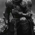 Praying knight