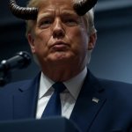 Donald Trump Demon Devil horns evil