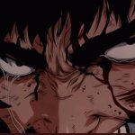 Bloody guts staring