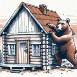 bear breaking into a house