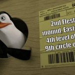 Express shipping | 2nd Flesh mound, Eastside. 4th level of the 9th circle of hell | image tagged in gifs,penguin,hell | made w/ Imgflip video-to-gif maker