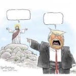 Cartoon trump hates Jesus meme