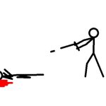 Stick man stickman shooting MAGA civil war GIF Template