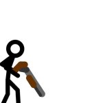 Stick man stickman shotgun shoot GIF Template