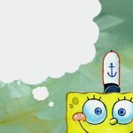 spongebob think