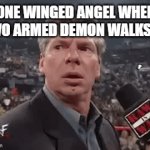 insert title | ONE WINGED ANGEL WHEN TWO ARMED DEMON WALKS IN: | image tagged in gifs,final fantasy 7,sephiroth,one winged angel,final fantasy,demon | made w/ Imgflip video-to-gif maker