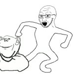 Soyjak and swedejak dancing GIF Template