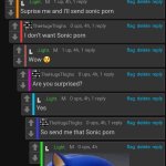 Suprise me and I'll send sonic porn