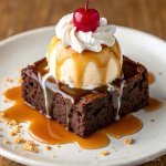 Caramel Brownie Sundae