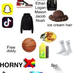Popular middle school boy starter pack