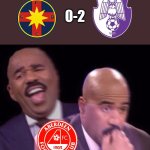 FCSB - Arges 0-2. OOPS! they did it again... | 0-2 | image tagged in steve harvey laughing serious,fcsb,aberdeen,sports,funny,memes | made w/ Imgflip meme maker