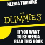 I Want To Be Neenja | NEENJA TRAINING; IF YOU WANT TO BE NEENJA READ THIS BOOK | image tagged in for dummies | made w/ Imgflip meme maker