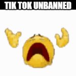 Tik tok sucks | ME WHEN IT TIK TOK UNBANNED | image tagged in gifs,tiktok sucks | made w/ Imgflip video-to-gif maker