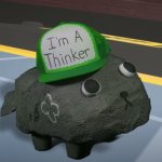 PEBBLES HAS HIS THINKING CAP