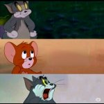 Tom shock on jerry