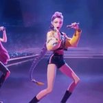 kpop demon hunters stage GIF Template