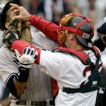 Jason Varitek hitting A-Rod