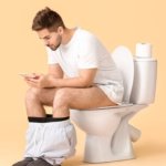 man on toilet