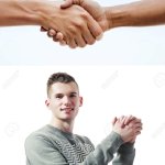 shaking your own hand