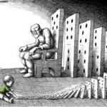 Kid and old man domino effect