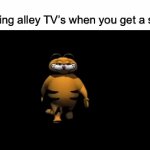 Bowling alley TV’s when you get a strike be like | Bowling alley TV’s when you get a strike | image tagged in gifs,garfield,bowling,true | made w/ Imgflip video-to-gif maker