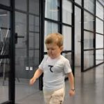 Walking into office