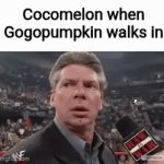 I tried | Cocomelon when Gogopumpkin walks in | image tagged in gifs,vince mcmahon,x when x walks in,memes,funny,cocomelon | made w/ Imgflip video-to-gif maker