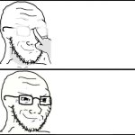 Glasses wojak duo