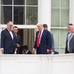 Trump on White House Roof