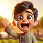 child screaming with joy