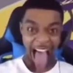 Flightreacts with his tongue out