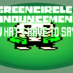 green circle announcement meme
