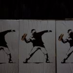 sandwich man washington D.C. street art banksy