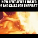 I felt like I was going to breath fire like Charizard | HOW I FELT AFTER I TASTED CHIPS AND SALSA FOR THE FIRST TIME | image tagged in gifs,bowser,spicy,mario movie,chips | made w/ Imgflip video-to-gif maker
