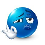 Blue emoji ok sign