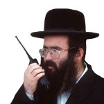 Jew with shut it down walkie talkie transparent