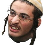 ugly angry Jew (head only, transparent)