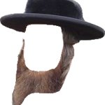 Jew hat and hair transparent