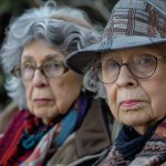 Two elderly women. glasses wisdom longevity survival meme