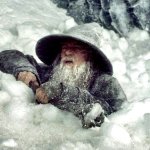 gandalf in mountain snow
