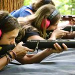 Girls shooting rifles range  American Sniper's Club for Girls