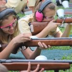 Girls shooting rifles range  American Sniper's Club for Girls