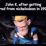 John k's demise | John K. after getting fired from nickelodeon in 1992. | image tagged in gifs,john kricfalusi,ren and stimpy,nickelodeon,john k,1990s | made w/ Imgflip video-to-gif maker