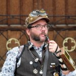 Posh Steampunk man with pipe template