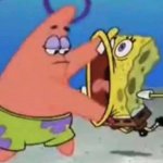 patrick spongebob hold mouth open