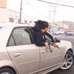 Woman out of window with Draco