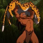 Tarzan lifting up Sabor template
